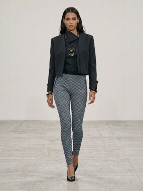 Louis Vuitton Archive FW19 LV Pop 3D Monogram Damier Leggings Blue FR 38 SZ S